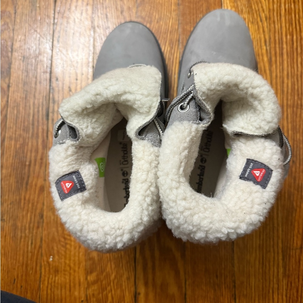 Timberland Gray Winter Boots with White Lining